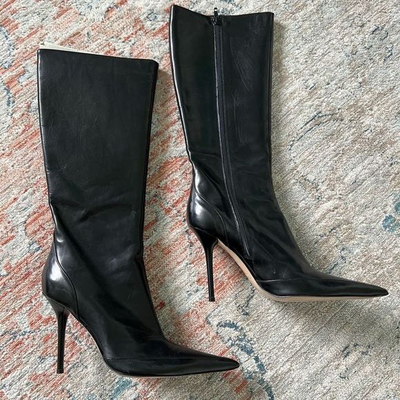 Charles David Shoes - Charles David Black Stiletto Leather Boots